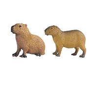 JunZheHub Lot de 2 Figurines Réalistes de Capybara - Jouets et Figurines D'animaux - Collection de Figurines de Capybara