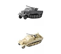JunZheHub Lot de 2 Véhicules Blindés Semi-chenillés à L'échelle 1/72, à Assembler Soi-même en 4D.
