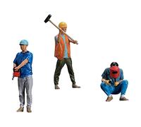 JunZheHub Lot de 3 Figurines Miniatures D'ouvriers En Résine, Imprimées En 3D à L'échelle 1:32