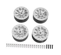 JunZheHub Lot de 4 Roues pour Voitures RC 1/12 et 1/16 - Pièces Détachées RC - Montage Facile - Remplacement et Amélioration pour C44, LC79, C14, 99S et C34, argent