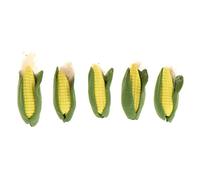 JunZheHub Lot de 5 Accessoires Alimentaires Miniatures pour Maison de Poupée, en Pâte Polymère, Style Réaliste, Parfaits pour La Décoration de La Cuisine, Maïs