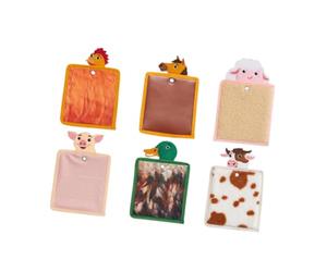 JunZheHub Lot de 6 Tapis Sensoriels Texturés, Motifs Mignons et Ludiques, pour L'éveil Des Bébés et Des Enfants (garçons et Filles).
