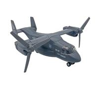 JunZheHub Maquette d'avion de Collection, Réplique en Métal d'un Avion de Chasse avec Mécanisme à Tirer, Musique et Lumière, Idéale comme Cadeau Ou Déco, Gris