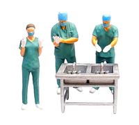 JunZheHub Mini Docteur Miniatures 1/87 Décoration de Table à Poncer En Résine Peinte à La Main Petite Statue