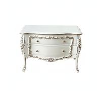 JunZheHub Miniature Cabinet Meuble Miniature Armoire Commode à Deux Tiroirs Fonctionnels Design Classique Européen Adapté pour Conception Diorama Chambre Salon Maison Poupée, Blanc