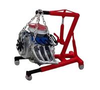 JunZheHub Modèle de Palan à Moteur Miniature, Outils de Réparation Automobile, Accessoires de Diorama de Garage, Support de Moteur, équipement D'atelier, Ma, A01 Red W Engine