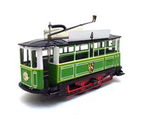 JunZheHub Modèle de Tramway Ancien Réplique de Véhicule Collectible Maquette Métal Accessoire Décoratif Mécanisme Manuel à Clef Artisanat en Tôle Convient à, Vert