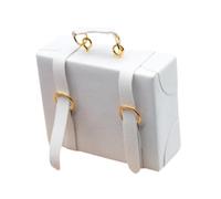 JunZheHub Modèle Réduit de Valise à Bagages à L'échelle 1:6 Ou 1:12 pour Maison de Poupée et Photographie, Blanc