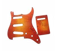 JunZheHub Musical Equipment Plaque de Protection Guitare Électrique Ensemble Accessoires Bois Érable Montage Ornemental Utile pour Scènes Musicales Salles de Répétition, Érable Orange-rouge