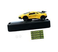 JunZheHub Ornement Central pour Voiture Miniature Au 1/64 avec Plaque D'immatriculation de Stationnement, Installation Facile, Cadeau Idéal pour Les Passion, Jaune