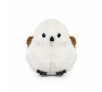 JunZheHub Peluche Oiseau Décoratif en Peluche Courte Poupée Réaliste à Forme Ronde Broderie Soignée Rembourrage Moelleux Adapté aux Amatrices d'oiseaux et Collection, White Tit
