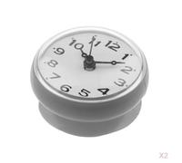 JunZheHub Petite Horloge Murale étanche avec Affichage Visible pour Salle de Bain et Ventouse Efficace, Structure Compacte En Silicone et PVC, Convient pour La