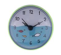 JunZheHub Petite Horloge Murale étanche avec Affichage Visible pour Salle de Bain et Ventouse Efficace, Structure Compacte En Silicone et PVC, Convient pour La