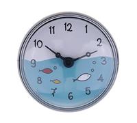 JunZheHub Petite Horloge Murale étanche avec Affichage Visible pour Salle de Bain et Ventouse Efficace, Structure Compacte En Silicone et PVC, Convient pour La