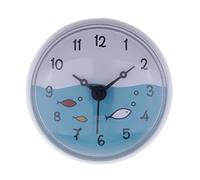 JunZheHub Petite Horloge Murale étanche avec Affichage Visible pour Salle de Bain et Ventouse Efficace, Structure Compacte En Silicone et PVC, Convient pour La