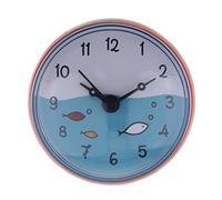 JunZheHub Petite Horloge Murale étanche avec Affichage Visible pour Salle de Bain et Ventouse Efficace, Structure Compacte En Silicone et PVC, Convient pour La