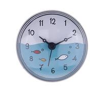 JunZheHub Petite Horloge Murale étanche avec Affichage Visible pour Salle de Bain et Ventouse Efficace, Structure Compacte En Silicone et PVC, Convient pour La