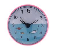JunZheHub Petite Horloge Murale étanche avec Affichage Visible pour Salle de Bain et Ventouse Efficace, Structure Compacte En Silicone et PVC, Convient pour La