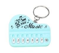 JunZheHub Piano Mini Clavier Porte-clés Jouet Électronique Fonction Jouable Formation Mémoire Adapté aux Cadeaux Enseignement Musical Accessoires Sac à Dos, Bleu clair