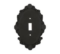 JunZheHub Plaque Interrupteur Mural Décorative Ancienne Bordure Rustique Installation Facile Résistante Adapté Chambre Bureau Salon Maison, Style A