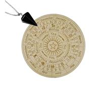 JunZheHub Plateau D'astrologie en Bois, Outil de Artisanal avec Inscription, Idéal pour Les Débutants et La Décoration, b