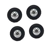 JunZheHub Pneus pour Voiture RC (lot de 4), Hexagone de 5 Mm, Pièces de Rechange Robustes pour Voitures RC C14, C24, C34 1/16, Noir