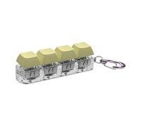 JunZheHub Porte-clés Clavier Anti-stress avec Touche Amovible : Un Jouet Relaxant Original et Un Pendentif Fonctionnel En Forme, Fabriqué En Polypropy, jaune et clair