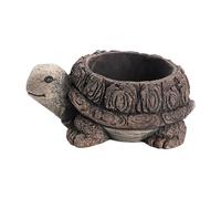 JunZheHub Pot de Fleurs en Forme d'animal, Jardinière en Ciment, Figurine Décorative d'animal à l'aspect Artisanal pour Table, Rebord de Fenêtre, ét, Tortue