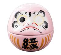 JunZheHub Poupée Daruma, Petite Figurine Miniature Japonaise de Table, Sculpture Décorative, Porte-, D'une Grande D'artisanat, Idéale Pou, Rose
