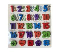 JunZheHub Puzzle Interactif En Bois de L'alphabet pour Les Activités D'apprentissage Des Enfants, Chiffres espagnols
