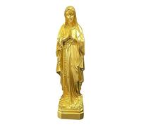 JunZheHub Statue Religieuse Vierge Marie Ornement Résine Décoration Table Bureau Sculpture Spirituelle Convient à La Maison Cadeau Croyant Décoration Intérieure, Or, Style un