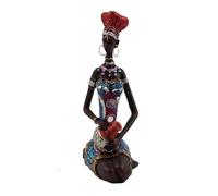 JunZheHub Statuette Décorative Représentant Africaine, Sculptée à La Main En Résine, Idéale pour Décorer Un Salon, Un Bureau Ou Une étagère, c