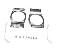 JunZheHub Support Haut-Parleur Kit Support Haut-Parleur Arrière 5 Pouces Support Métal Fixation Anneaux Rénovation Audio avec Faisceau de Câbles Installation
