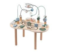 JunZheHub Table D'activités En Bois, Jouet Sensoriel, Centre D'éveil avec Labyrinthe de Perles pour Tout-petits, Enfants et Garçons