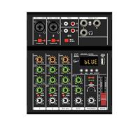 JunZheHub Table de Mixage Audio Mélangeur Console Son Studio Contrôleur Enregistrement Support USB Filtrage Bruit Matériau Léger Convient à La Diffusion Scène P, noir