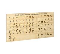 JunZheHub Tableau Braille En Bois, Outil Pédagogique pour Les élèves Débutants