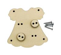JunZheHub Tableau D'activités Interactif En Bois pour Tout-petits - Jouet Sensoriel éducatif, Vêtements, 7.9cmx8cmx0.5cm