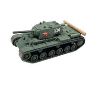 JunZheHub Tank Figurine KV-1 Sculpture Miniature Heavy Tank Soviétique Résine avec Détails Précis et Tourelle Rotative pour Collectionneur Jeu de Stratégie Salle d'Exposition Bureau, Vert