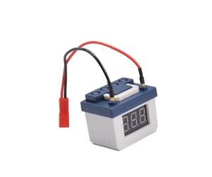 JunZheHub Testeur de Batterie LiPo RC avec Alarme de Basse Tension, Affichage Numérique, Portable, Compact et Fonctionnel, En PP, Idéal pour Les Garages de Modé, Blanc