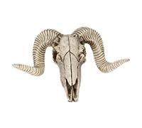 JunZheHub Tête D'Animal Crâne Mural Mouton Résine Sculpture Murale Déco Animal Suspendu Mural Crâne de Mouton Résine Moulée à La Main Convient pour Décoration