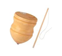 JunZheHub Toupies En Bois avec Tige pour Développer Ses Compétences et S'amuser, 8 Po with 40cm Rod