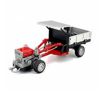 JunZheHub Véhicule Agricole Alliage Tracteur Jouet Modèle Miniature avec Fonctions Interactives Adapté pour Collectionneur Décoration Chambre Enfant Scène Ferme, Rouge