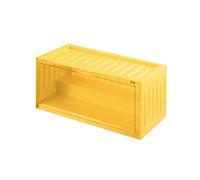 JunZheHub Vitrine Transparente à Deux Niveaux, Anti-poussière, avec Ouverture Par Ventouse, En PET/, Résistante, Idéale pour Offrir Ou Décorer Votre Intérieur, JAUNE