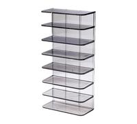 JunZheHub Vitrine Transparente pour Maquettes de Voitures, Figurines Articulées, Rangement Multi-Compartiments, Jouets à L'échelle 1/64 , Noir Clair