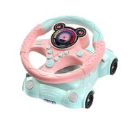 JunZheHub Volant Jouet avec Chansons et Musique, Simulation de Conduite Interactive, Activité Amusante pour Les Tout-petits et Les Enfants, rose
