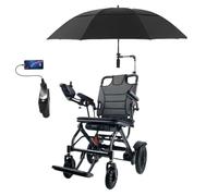 Juodkeo Fauteuil roulant électrique ultra-léger et pliable pour adultes et seniors | Grande autonomie de déplacement | Fauteuils roulants électriques tout-terrain | Inclut parapluie et lampe USB,20ah