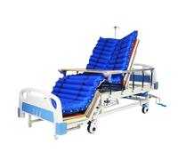 Juodkeo Lits médicaux 10 fonctions Lit d'hôpital à manivelle de qualité supérieure pour un usage domestique -, roulettes verrouillables de 5 pouces, jusqu'à 250 kg de charge,Air mattress