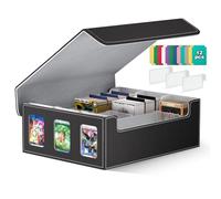 JUOIFIP Boîte Rangement Carte pour 1800 Cartes et Plus, Boîtes Magnétiques de Qualité Supérieure, Boîte Magnétique en Cuir PU Pour Magic the Gathering TCG