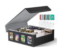 JUOIFIP Boîte Rangement Carte pour 2400 Cartes et Plus, Boîtes Magnétiques de Qualité Supérieure, Boîte Magnétique en Cuir PU pour Magic the Gathering TCG