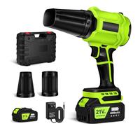 JUOIFIP Souffleur sans Fil avec 1× Batteries 4000 mAh, Moteur brushless 90.0000 RPM, Vitesse d’air 65 m/s, souffleur Portable pour Jardin De La Pelouse